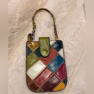 Colorful Patchwork Clutch Wristlet 5x4